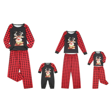 Frobukio Matching Family Christmas Deer Pajamas Xmas Long Sleeve Tops Plaid Pants Sleepwear Xmas Homewear Red 4T
Frobukio Matching Family Christmas Deer Pajamas Xmas Long Sleeve Tops Plaid Pants Sleepwear Xmas Homewear Red 4T