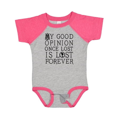 Inktastic Jane Austen Good Opinion Quote Gift Baby Girl Bodysuit