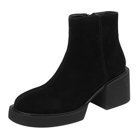 ASEIDFNSA Leather Boots for Women Knee High Platform Boots for Women Zip Fashion Women Flock Solid Color Autumn Thick Sole Square Heels Zpper Short Booties Round Toe Shoes
ASEIDFNSA Leather Boots for Women Knee High Platform Boots for Women Zip Fashion Women Flock Solid Color Autumn Thick Sole Square Heels Zpper Short Booties Round Toe Shoes