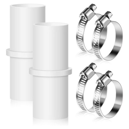 2 Pieces Washing Machine Drain Hose Connectors Washer Extension Adapter with 4 Pieces Drain Hose Clamps
2 Pieces Washing Machine Drain Hose Connectors Washer Extension Adapter with 4 Pieces Drain Hose Clamps