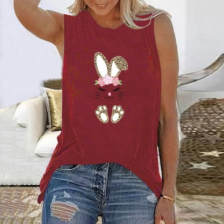 Easter Gifts For Women Summer Sleeveless Tank Tops Loose Fit Crew Neck Blouse Clubwear
Easter Gifts For Women Summer Sleeveless Tank Tops Loose Fit Crew Neck Blouse Clubwear