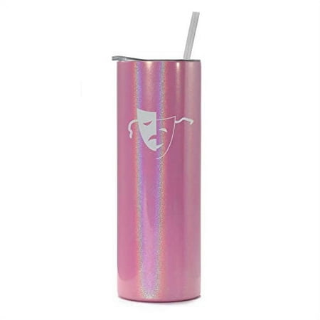 20 oz Skinny Tall Tumbler Stainless Steel Vacuum Insulated Travel Mug Cup With Straw Drama Mask (Pink Iridescent Glitter)
20 oz Skinny Tall Tumbler Stainless Steel Vacuum Insulated Travel Mug Cup With Straw Drama Mask (Pink Iridescent Glitter)