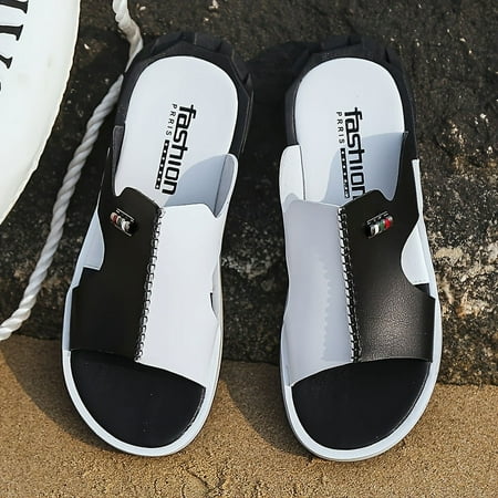 Mens Stylish Colour Block Slippers - Trendy Open Toe Design Ventilated & Comfortable - Anti-Slip Durable for Indoor/Outdoor - Perfect Mens Summer Footwear for Casual Wear
Mens Stylish Colour Block Slippers - Trendy Open Toe Design Ventilated & Comfortable - Anti-Slip Durable for Indoor/Outdoor - Perfect Mens Summer Footwear for Casual Wear