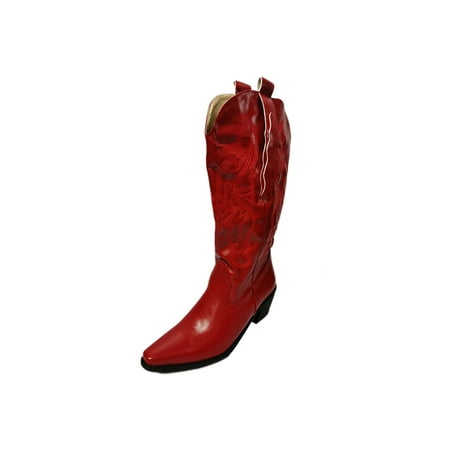 GENILU Women High Calf Boot Wide-Calf Winter Shoes Embroidered Western Cowgirl Boots Comfort Pointed Toe Riding Booties Casual Non-Slip Pull On Vintage Bootie Red 9 
GENILU Women High Calf Boot Wide-Calf Winter Shoes Embroidered Western Cowgirl Boots Comfort Pointed Toe Riding Booties Casual Non-Slip Pull On Vintage Bootie Red 9
