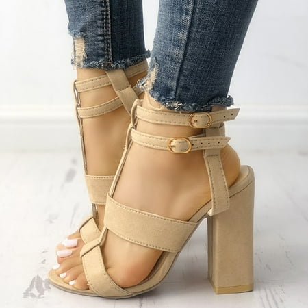 Medcursor Women Fashion Suede Hollow Fish Mouth Ankle Buckle Strap Thick High Heel Sandals
Medcursor Women Fashion Suede Hollow Fish Mouth Ankle Buckle Strap Thick High Heel Sandals