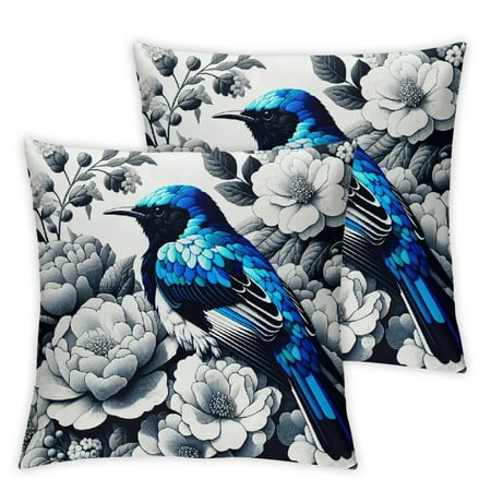 QCPP Beautiful Watercolor Blue Bird and Flower Short Plush Pillowcase Set of 2 for Home Decor 12x12in
QCPP Beautiful Watercolor Blue Bird and Flower Short Plush Pillowcase Set of 2 for Home Decor 12x12in