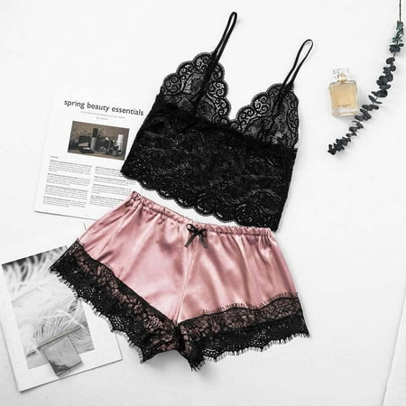 Women s Satin Pajama Set 2 Piece Soft Cami Crop Top Shorts Set Nighty Casual Sleepwear Pink S
Women s Satin Pajama Set 2 Piece Soft Cami Crop Top Shorts Set Nighty Casual Sleepwear Pink S