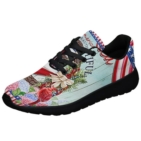 American flag Wreath Independence Day America The Beautiful Shoes Sneakers Black Size 11.5
American flag Wreath Independence Day America The Beautiful Shoes Sneakers Black Size 11.5