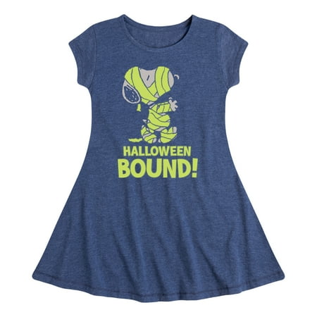 Peanuts - Halloween Bound Glow - Toddler And Youth Girls Fit And Flare Dress