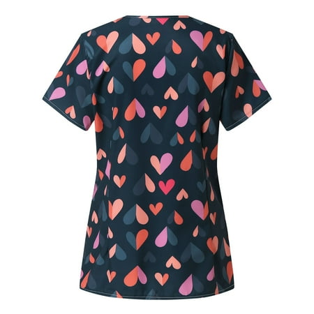 LWZWM Working Uniforms Scrub Tops Floral Printed Short Sleeve Tee Vintage Shirts for Women V Neck Scrubs Valentines Day Blouse Heart Shirt Love Tops Multicolor2 XL
LWZWM Working Uniforms Scrub Tops Floral Printed Short Sleeve Tee Vintage Shirts for Women V Neck Scrubs Valentines Day Blouse Heart Shirt Love Tops Multicolor2 XL