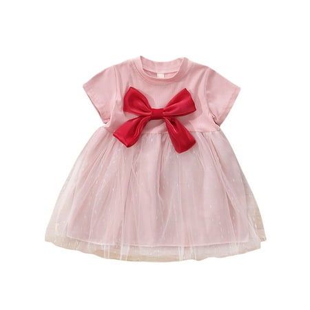 Coduop Baby Girl Princess Dress Summer Short Sleeve Round Neck Bow Front Mesh Tulle Dress
Coduop Baby Girl Princess Dress Summer Short Sleeve Round Neck Bow Front Mesh Tulle Dress