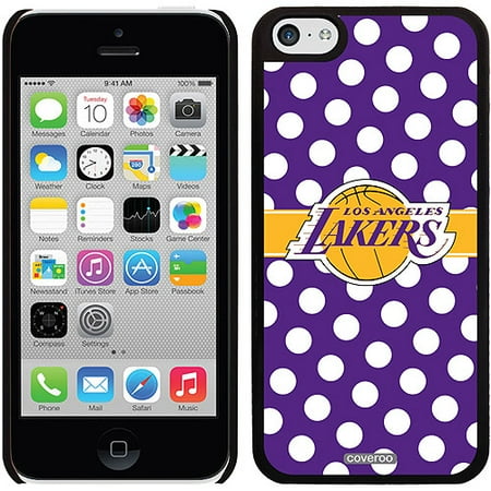 Los Angeles Lakers Polka Dots Design on Apple iPhone 5c Thinshield Snap-On Case by Coveroo