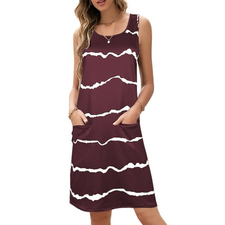Avamo Women Sleeveless Nightgowns Striped Casual Loose Fit Sleepshirts Soft Sleepdress Summer Cotton Sleepwear for Ladies Size S-5XL
Avamo Women Sleeveless Nightgowns Striped Casual Loose Fit Sleepshirts Soft Sleepdress Summer Cotton Sleepwear for Ladies Size S-5XL
