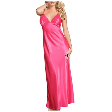 EHTMSAK Women s Long Nightgown Teddy Chemise Sexy Satin Spaghetti Strap Lingerie Plus Size Babydoll Hot Pink 2XL
EHTMSAK Women s Long Nightgown Teddy Chemise Sexy Satin Spaghetti Strap Lingerie Plus Size Babydoll Hot Pink 2XL