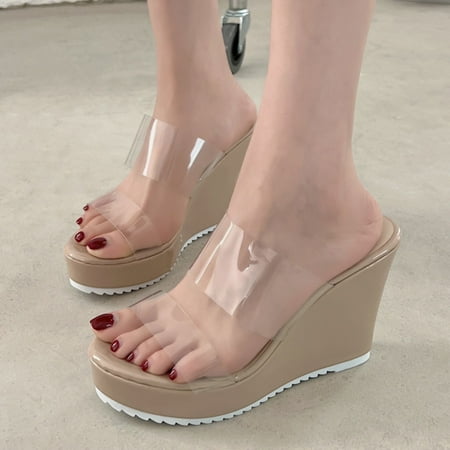 uikmnh Women Shoes Fashion Summer Women Sandals Wedge Heel High Heel Platform Transparent Strap Casual Beige 6.5
uikmnh Women Shoes Fashion Summer Women Sandals Wedge Heel High Heel Platform Transparent Strap Casual Beige 6.5
