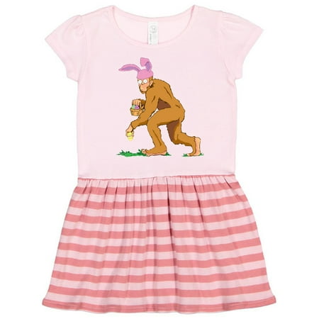 Inktastic Bigfoot is the Easter Bunny Gift Toddler Girl Dress