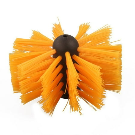Fule Fireplace brush 100mm Ventilation Chimney Brush Remover Nylon Bristle Head 1/4X