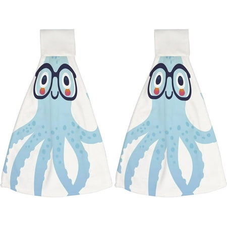 2 Pcs Hanging Towels Dish Towels Adorable Octopus Wearing Glasses Absorbent Hand Towels with Hanging Loop Washcloth for Bathroom Kitchen
2 Pcs Hanging Towels Dish Towels Adorable Octopus Wearing Glasses Absorbent Hand Towels with Hanging Loop Washcloth for Bathroom Kitchen