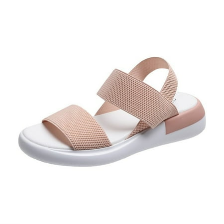 Women s Sandals Wide Width Fashionable Footbed Design For Girl 36 Pink