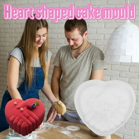 Wangxldd Valentine s Day Hand In Hand Silicone Heart Cake Baking