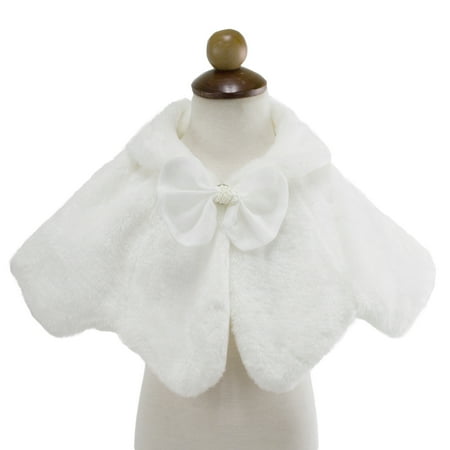Styles I Love Little Princess White Plush Faux Fur Shawl Capelet with Bow Wedding Flower Girl Warm Cape (110/3-4 Years)
Styles I Love Little Princess White Plush Faux Fur Shawl Capelet with Bow Wedding Flower Girl Warm Cape (110/3-4 Years)