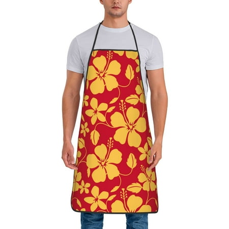 Chef Aprons for Men and Women - Hawaiian Style Red Yellow Oil-Resistant Bib Aprons for Cooking Waterproof BBQ Grilling Kitchen Aprons Gifts for Women and Men
Chef Aprons for Men and Women - Hawaiian Style Red Yellow Oil-Resistant Bib Aprons for Cooking Waterproof BBQ Grilling Kitchen Aprons Gifts for Women and Men