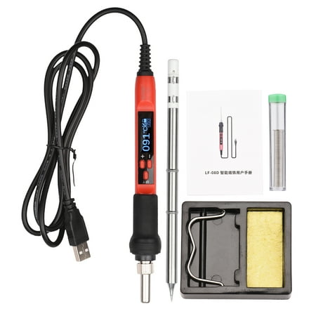 MIXFEER 68W USB Digital Display Soldering Iron Mini Portable Welding Tool Adjustable Temperature 200~480℃ Soldering Pen for Electronic Works and Repairs
MIXFEER 68W USB Digital Display Soldering Iron Mini Portable Welding Tool Adjustable Temperature 200~480℃ Soldering Pen for Electronic Works and Repairs