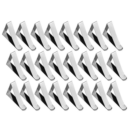 Chamat 24 Pcs Stainless Steel Tablecloth Non-Slip Adjustable Table Cover Clamps Table Cloth Holders for Party Picnic
Chamat 24 Pcs Stainless Steel Tablecloth Non-Slip Adjustable Table Cover Clamps Table Cloth Holders for Party Picnic