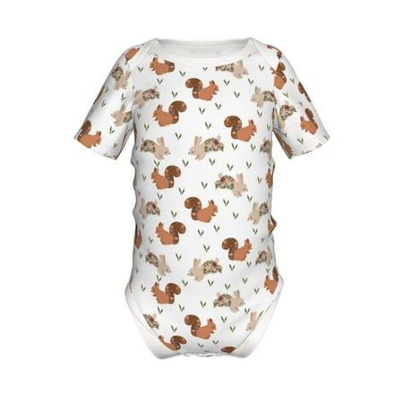 Junzan Rabbit And Squirrel Print Short-Sleeve Baby Climbing Clothes Bodysuits for Infant One-Piece for Baby Boys & Girls Baby Clothes Baby Romper with Snap Closure-3 Months
Junzan Rabbit And Squirrel Print Short-Sleeve Baby Climbing Clothes Bodysuits for Infant One-Piece for Baby Boys & Girls Baby Clothes Baby Romper with Snap Closure-3 Months