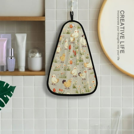 Chickens Flowers Hanging Towel Kitchen Hand Towel Bathroom Absorbent Towel Machine Washable Quick Dry Dishcloths 
Chickens Flowers Hanging Towel Kitchen Hand Towel Bathroom Absorbent Towel Machine Washable Quick Dry Dishcloths