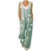 Danhjin Women s Jumpsuit Floral Print Casual Sleeveless Romper Wide Leg Pants with Two Pockets on Clearance 
Danhjin Women s Jumpsuit Floral Print Casual Sleeveless Romper Wide Leg Pants with Two Pockets on Clearance