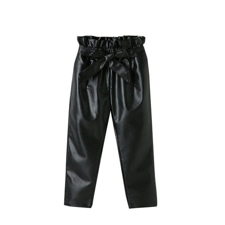 Gupgi Children Kid Girls PU Leather Pants Solid Color Casual Mid-waist Trousers with Belt Pencil Pants
Gupgi Children Kid Girls PU Leather Pants Solid Color Casual Mid-waist Trousers with Belt Pencil Pants