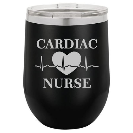 12 oz Double Wall Vacuum Insulated Stainless Steel Stemless Wine Tumbler Glass Coffee Travel Mug With Lid Cardiac Nurse (Black)
12 oz Double Wall Vacuum Insulated Stainless Steel Stemless Wine Tumbler Glass Coffee Travel Mug With Lid Cardiac Nurse (Black)