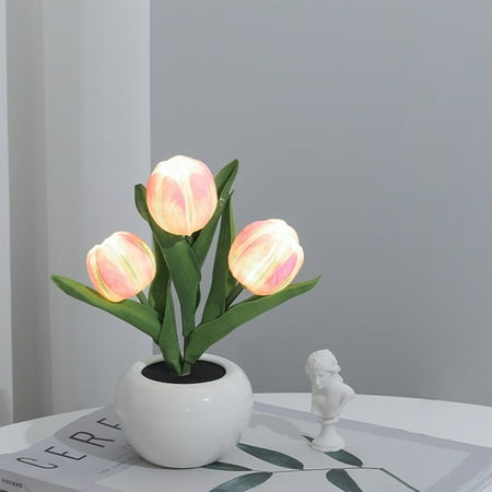 KTCINA LED Simulation Night Light Battery Operated Tulip Flower Light with Pot Decorative Novelty Flower Table Lamp for Home Office Pink
KTCINA LED Simulation Night Light Battery Operated Tulip Flower Light with Pot Decorative Novelty Flower Table Lamp for Home Office Pink