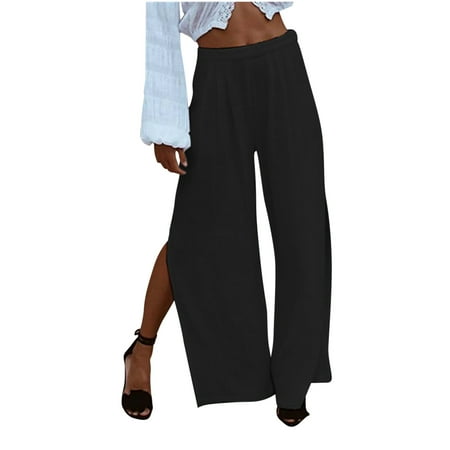 Dadaria High Waisted Wide Leg Pants for Women Petite Trousers Solid Wide Leg Pants Mid Waist Split Loose Pants Black M Female
Dadaria High Waisted Wide Leg Pants for Women Petite Trousers Solid Wide Leg Pants Mid Waist Split Loose Pants Black M Female