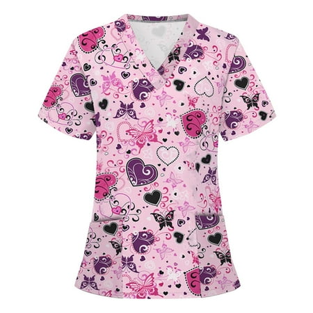Frostluinai Nursing Uniform For Womens Scrubs Tops Color Casual Working Uniform With Pocket V-Neck Work Utility & Safety Tops Nursing Worker Protective Clothing Top
Frostluinai Nursing Uniform For Womens Scrubs Tops Color Casual Working Uniform With Pocket V-Neck Work Utility & Safety Tops Nursing Worker Protective Clothing Top