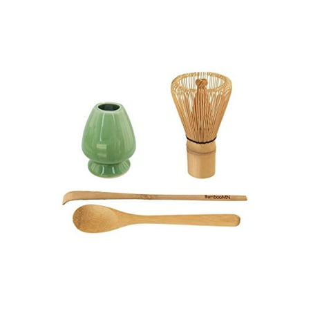 BambooMN Brand - Matcha Green Tea Whisk Set - Whisk + Scoop + Tea Spoon + Soft Light Green Whisk Holder
BambooMN Brand - Matcha Green Tea Whisk Set - Whisk + Scoop + Tea Spoon + Soft Light Green Whisk Holder
