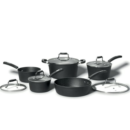 Starfrit The Rock Essential 10 Piece Non-Stick Cookware Set Black 
Starfrit The Rock Essential 10 Piece Non-Stick Cookware Set Black