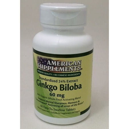 Ginkgo Biloba 60 mg American Supplements 60 Tabs