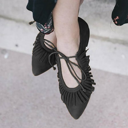 Shoes for Women KKCXFJX Women s Pointed Toe Tassel Comfy Casual Shoes Solid Comfortable Low Heeled Single Shoes
Shoes for Women KKCXFJX Women s Pointed Toe Tassel Comfy Casual Shoes Solid Comfortable Low Heeled Single Shoes