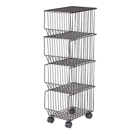 Movable Iron Storage Shelf 4 Layer Tier Drying Mesh Basket Metal Rack with Wheels Storing Fruit Vegetable Toys Space Saving Organizer for Kitchen Living Room Table
Movable Iron Storage Shelf 4 Layer Tier Drying Mesh Basket Metal Rack with Wheels Storing Fruit Vegetable Toys Space Saving Organizer for Kitchen Living Room Table