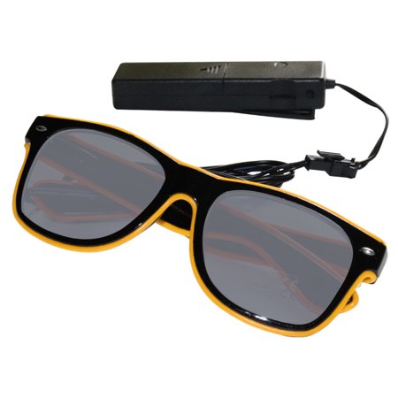 YJ002 Voice-control LED Glasses 10 Colors Optional Light Up El Wire Neon Rave Glasses Twinkle Glowing Holiday Bar Decorative Glasses