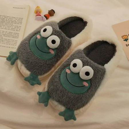 PIKADINGNIS Women Furry Slippers Kawaii Cartoon Frog Slippers Bear Slide Winter Lovely Home Slippers Men Indoor Slides Shoes Female Slippers
PIKADINGNIS Women Furry Slippers Kawaii Cartoon Frog Slippers Bear Slide Winter Lovely Home Slippers Men Indoor Slides Shoes Female Slippers