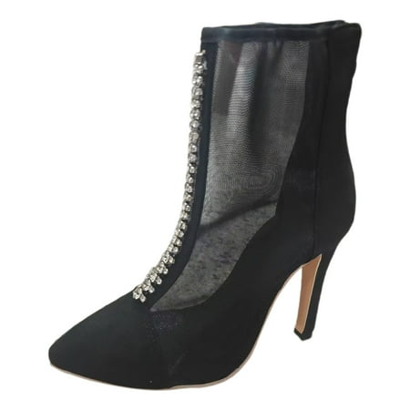 Gzea Womens Sandals Ladies Spring And Summer High Heel Fine Heel Mesh Rhinestone Solid Colour Big Size Sandals Boots High Heels Summer Sandals Black 42
Gzea Womens Sandals Ladies Spring And Summer High Heel Fine Heel Mesh Rhinestone Solid Colour Big Size Sandals Boots High Heels Summer Sandals Black 42