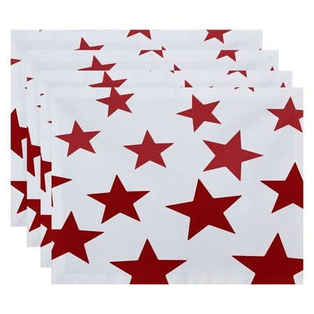 Simply Daisy 18 x 14 Just Stars Geometric Print Placemat Set of 4