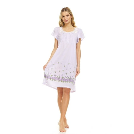 Lati Fashion Women Nightgowns Short Sleeve Female Nightgowns & Sleepshirts Purple XL
Lati Fashion Women Nightgowns Short Sleeve Female Nightgowns & Sleepshirts Purple XL