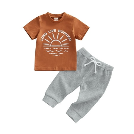 Bagilaanoe 2pcs Newborn Baby Boy Girl Long Pants Set 6M 12M 18M 24M 3T Short Sleeve Sun Letter Printed T-Shirt Tops + Pants
Bagilaanoe 2pcs Newborn Baby Boy Girl Long Pants Set 6M 12M 18M 24M 3T Short Sleeve Sun Letter Printed T-Shirt Tops + Pants