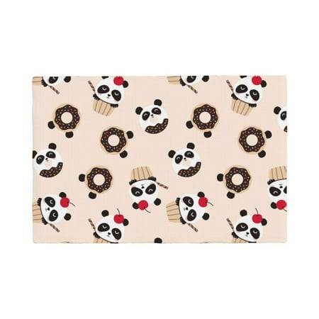 Table Placemats Set of 6 - Panda Ice Creams Donuts 12x18 In Faux Linen Double Heat Resistant Place Mats Cloth Indoor/Outdoor Placemats Washable Table Mats for Dining Kitchen Party
Table Placemats Set of 6 - Panda Ice Creams Donuts 12x18 In Faux Linen Double Heat Resistant Place Mats Cloth Indoor/Outdoor Placemats Washable Table Mats for Dining Kitchen Party