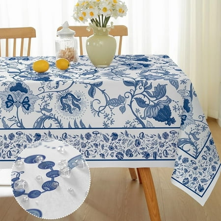 SASTYBALE Spring Tablecloths Rectangular Vintage Spill Proof Blue and White Floral Table Cloth Wrinkle Free Decorative Table Cover for Outdoor Party Picnic Dinner Decor (Rectangle 52 x 70 )
SASTYBALE Spring Tablecloths Rectangular Vintage Spill Proof Blue and White Floral Table Cloth Wrinkle Free Decorative Table Cover for Outdoor Party Picnic Dinner Decor (Rectangle 52 x 70 )