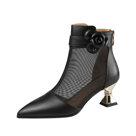 TUOBARR Heel Sandals New Fashion Women s Shoes Comfortable Pointed Mesh Flower High Heel Sandals Black
TUOBARR Heel Sandals New Fashion Women s Shoes Comfortable Pointed Mesh Flower High Heel Sandals Black